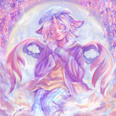 commission for val: vesper + "goodbye to a world" by porter robinson + peaceful wistful yet content vibe