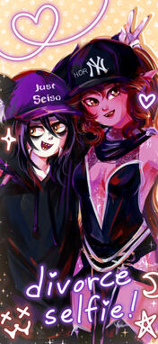 commission for midn1ghtcrystal: midnight and bumby in their hats